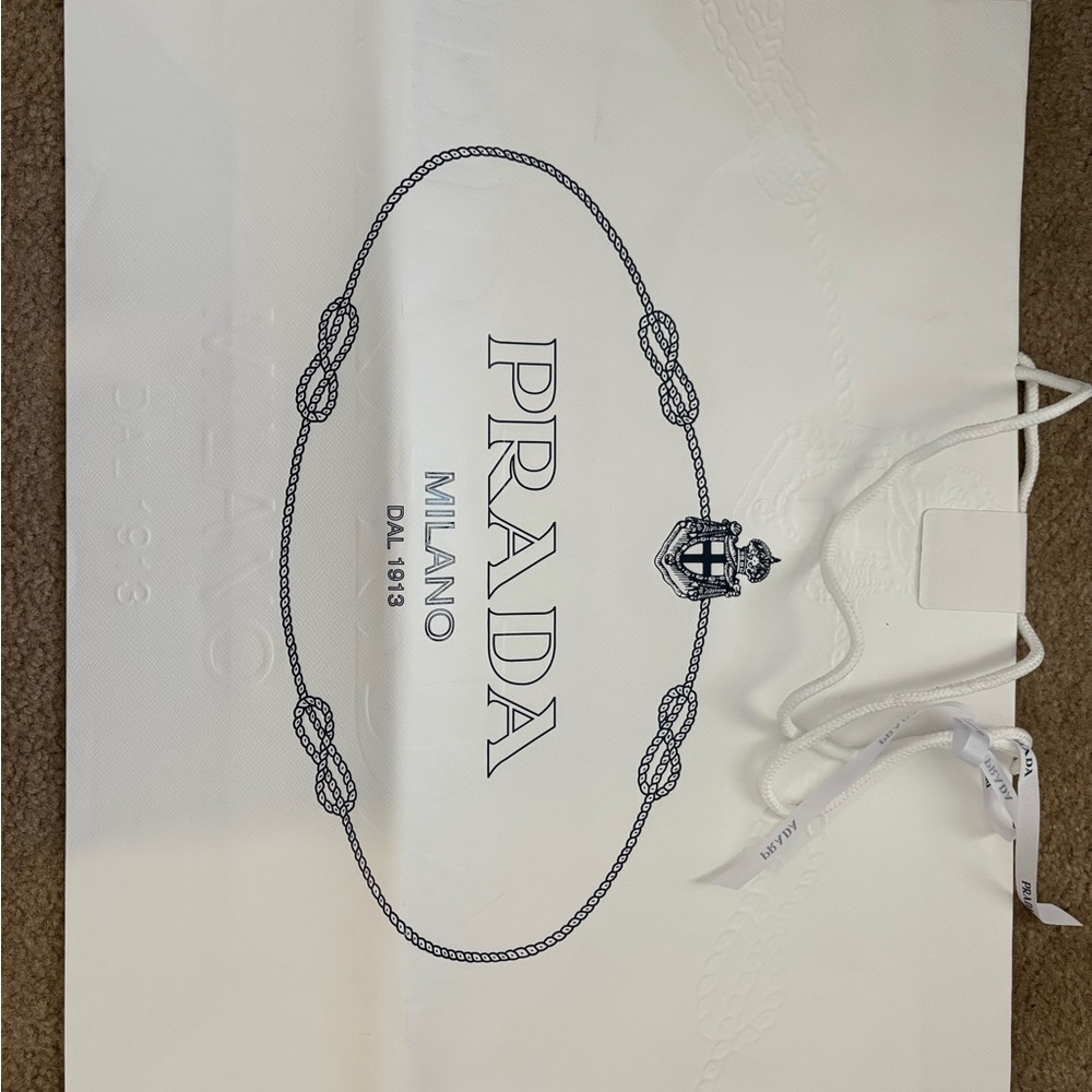 Prada White Shopping Bag